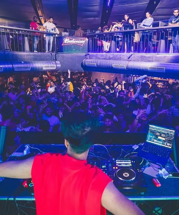 Arms wide open, taking in the energy of a packed house at Flo Church Street. This is the connection I build with the crowd, making every night a shared experience of music and dance.