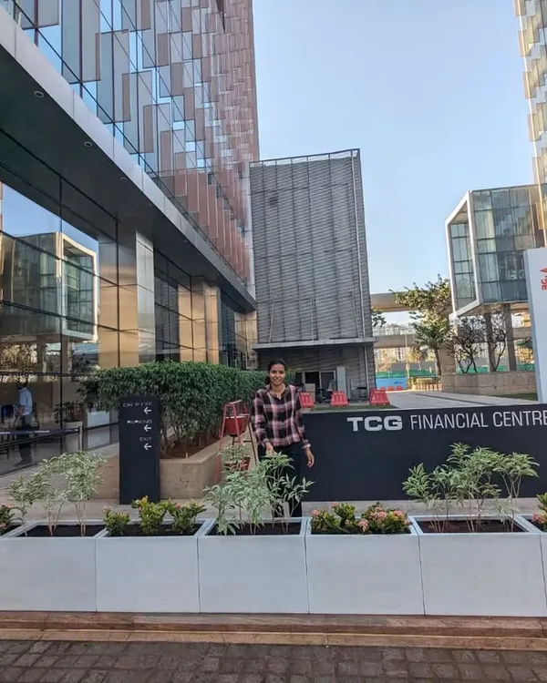 A proud moment for our team at the completed TCG Financial Centre project in BKC. The new planters filled with greenery create a professional and welcoming atmosphere.