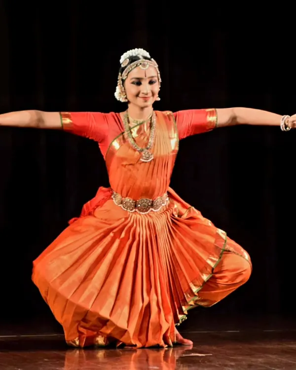 This is the essence of Bharatanatyam. A moment of stillness and perfect balance in the Aramandi posture, capturing the geometry and grace that we strive for in every movement. This is the foundation upon which all expression is built.