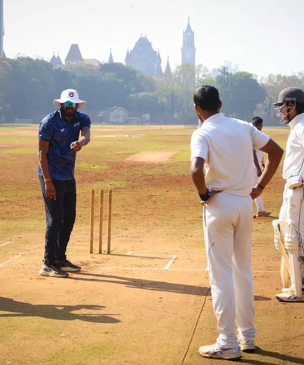 A glimpse into one of my match simulation sessions. I am instructing players on field placements and strategy in a live-game scenario. This practical training is crucial for developing tactical awareness and decision-making skills under pressure.