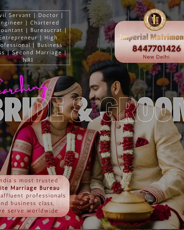 We are India's most trusted elite marriage bureau for affluent professionals and business class families. We serve a worldwide clientele, including civil servants, doctors, entrepreneurs, and NRIs.