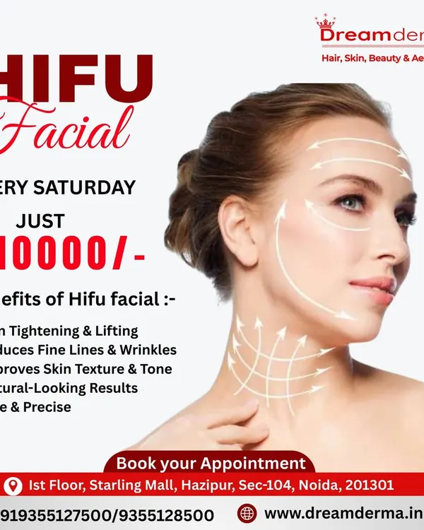 Get a non-surgical facelift with our special Saturday HIFU Facial offer. This treatment provides significant skin tightening, reduces fine lines, and improves skin tone for natural-looking results, all with the precision and safety of our expert team.