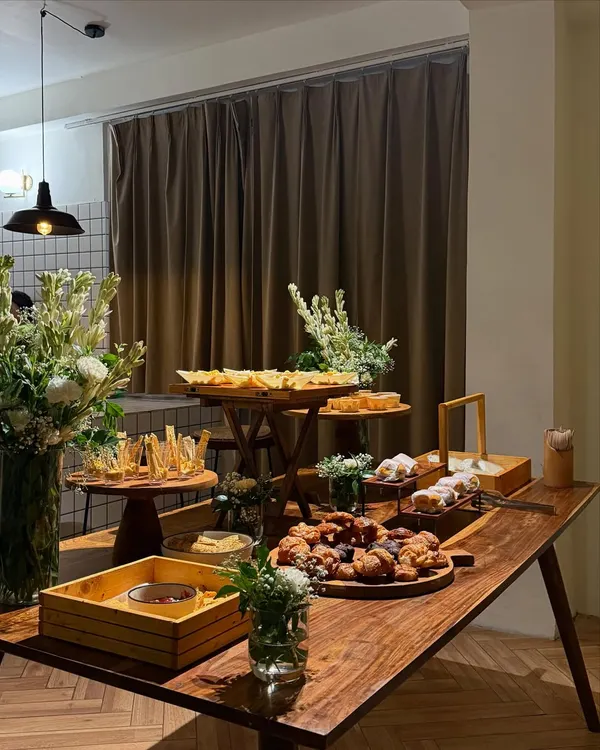 I don't just serve food, I create experiences. This is a look at one of my grazing tables, featuring a mix of my artisanal savory and sweet baked goods, perfect for house parties and events.