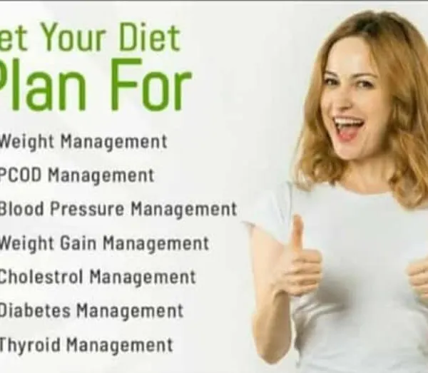 I provide customized diet plans for a variety of needs, including weight management, PCOD, blood pressure, and diabetes. My goal is to help you manage your health through nutrition.