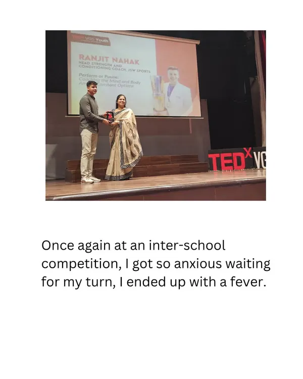 Receiving a token of appreciation after my TEDx talk. It was an honor to be invited and to contribute to a platform that champions the spread of ideas.