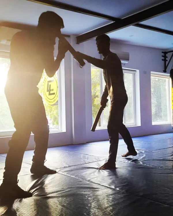 This is one-on-one personal training in Kali, a weapons-based martial art. We focus on practical skills that build coordination, confidence, and real-world defensive capabilities.