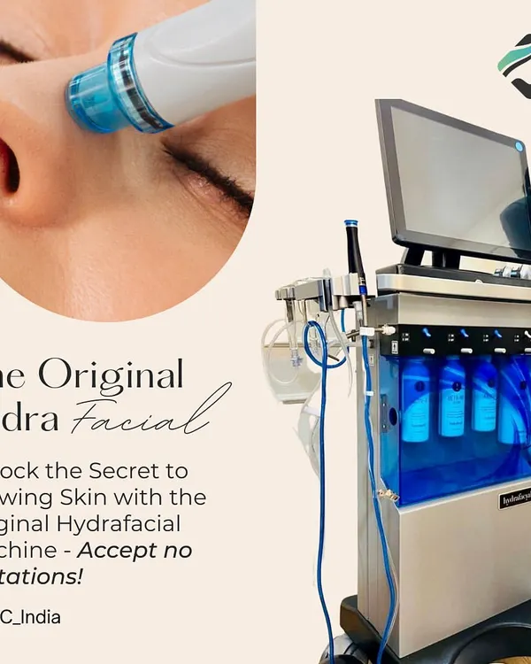 We use only the original Hydrafacial machine, never imitations. This ensures you receive the full benefits of its patented technology for cleansing, extraction, and hydration.
