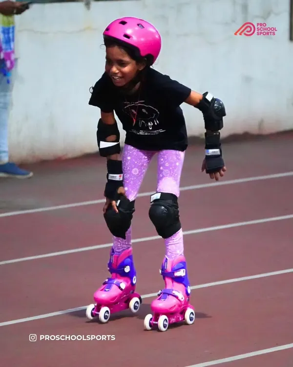 A smile of pure joy while learning a new skill. We believe roller skating is about building confidence and having fun, and our coaching ensures a safe and encouraging space for every child to find their balance.