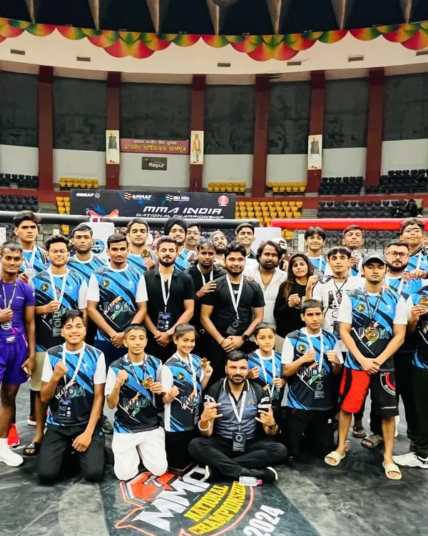 The entire Team Delhi contingent at the MMA India National Championship in Raipur. We fight as individuals but stand and win as a team, as a family.