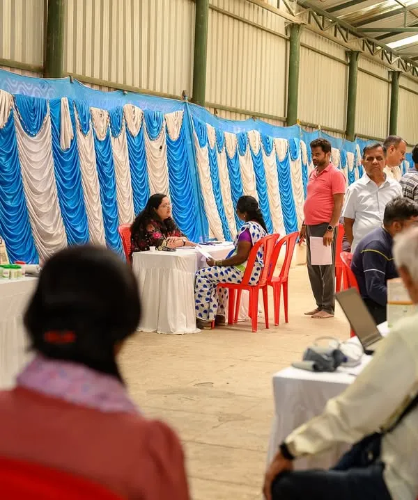 A wide view of our free Bone Mineral Density camp in action. It was a privilege to serve so many members of the community, providing check-ups and consultations to promote better health.