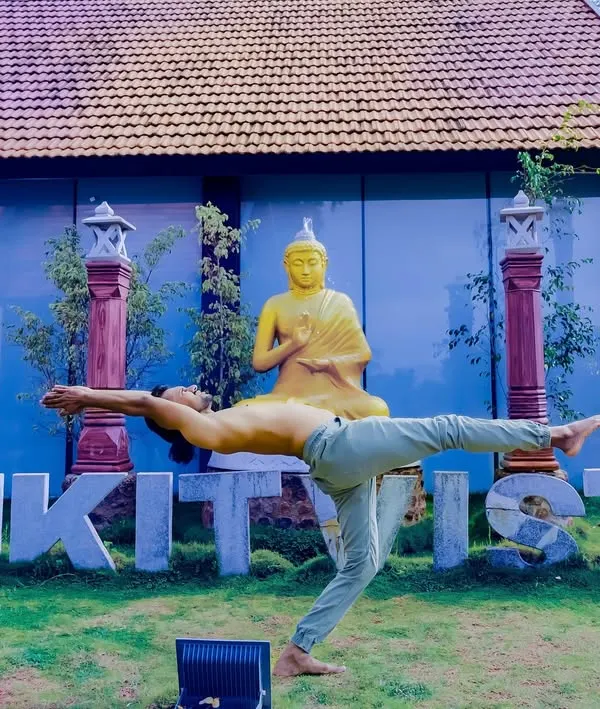 My practice is a conversation between body and spirit. Here, in a moment of balance, I'm exploring the connection between physical strength and inner calm, finding stability in the Vira Bhadrasana III variation.