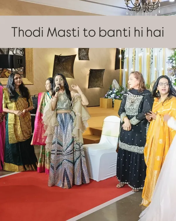 Thodi masti to banti hi hai. At Keyuri and Ahaan's engagement, I made sure to get the family involved in some lighthearted fun between the traditional Kutchhi and Sindhi rituals.