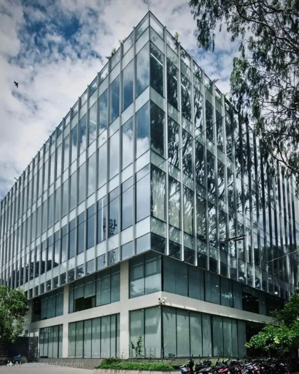 Where architecture meets light and reflection. The JJJ Commercial building is a sleek testament to modern minimalism, with a glass facade that invites the outdoors in.