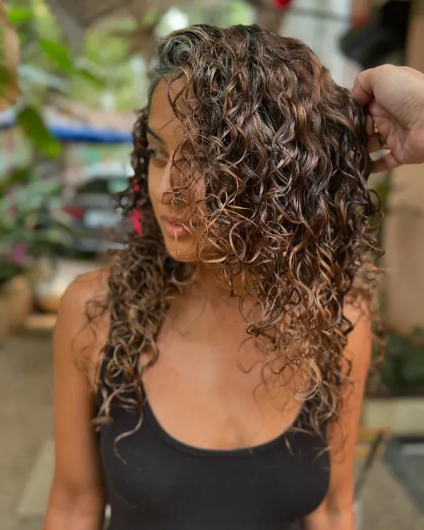 Let your ringlets do the talking. A non-bleach color to enhance these beautiful natural curls. (No filter)
