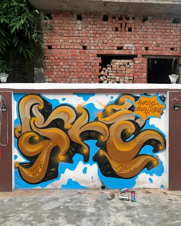 This is my Masala Style, using the Hindi script for "Krypt". You gotta let the flavors cook with patience for them to really bloom. This was a final piece I dropped in Varanasi.
