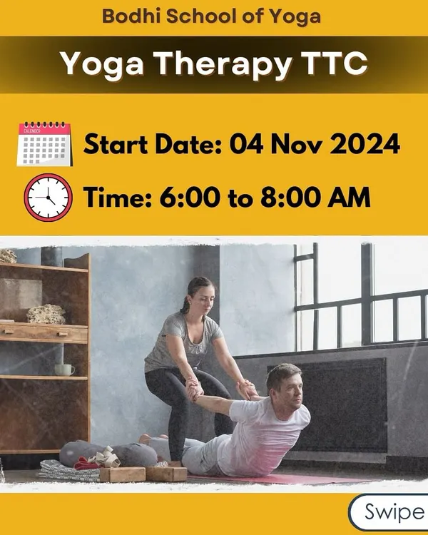Here is our training calendar for November 2024. We are offering a Yoga Therapy Teacher Training Course (TTC) from 6:00 to 8:00 AM. This is an opportunity to transform your practice and learn to heal others.