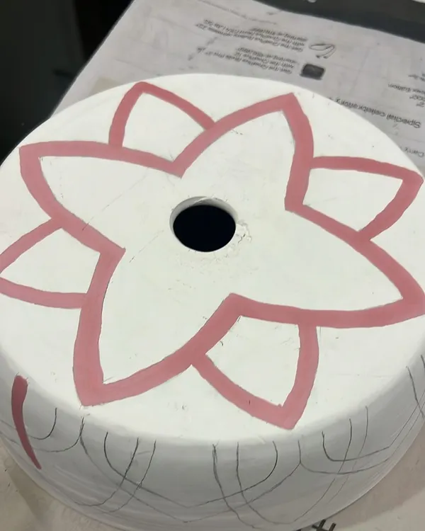A beautiful lamp shade in the making. We love taking on personalized projects like this!