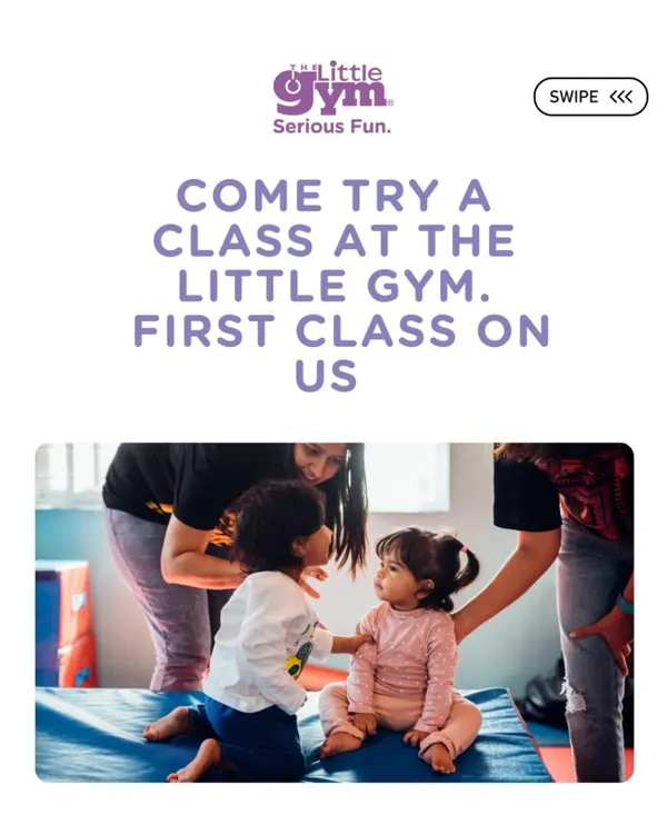 Come try a class at The Little Gym. We are so confident that you and your child will love our program that the first class is on us. It's the perfect way to experience our 'Serious Fun' philosophy firsthand.