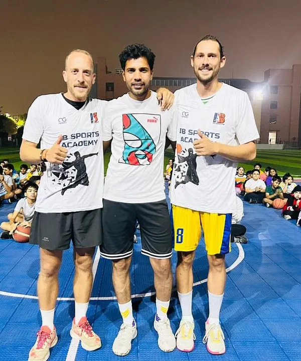 An electrifying day at our Basketball Clinic with professional French coaches. Here I am with the incredible coaches who shared their expertise and passion for the game with our students.