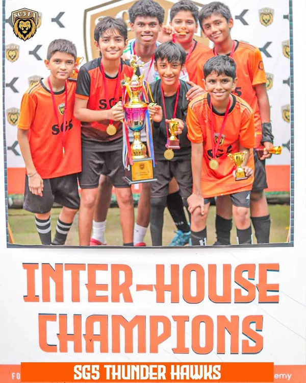 The SGS Thunder Hawks celebrate their victory as Inter-House Champions. We create a vibrant, competitive atmosphere that makes every win feel special.