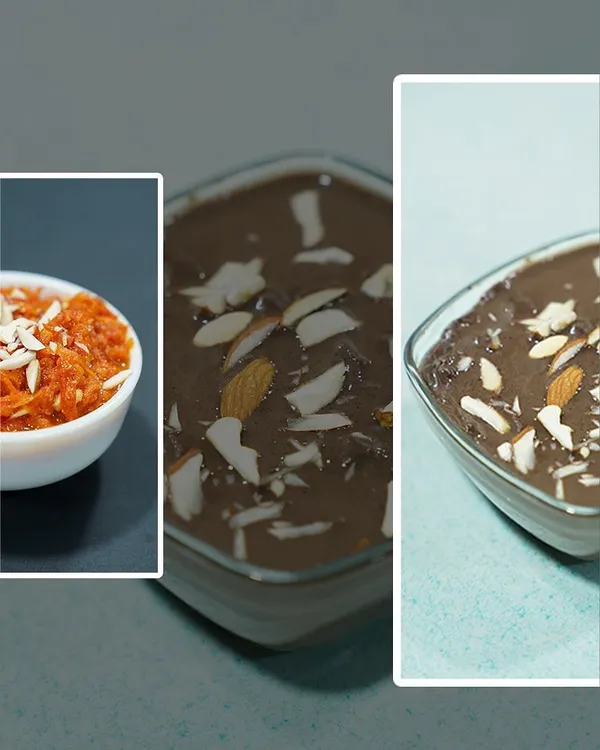 Normal desserts can feel like a guilt trip, but ours are a vibe check. We offer healthy options like Gajar Halwa and a rich chocolate pudding made with ragi and topped with almonds.