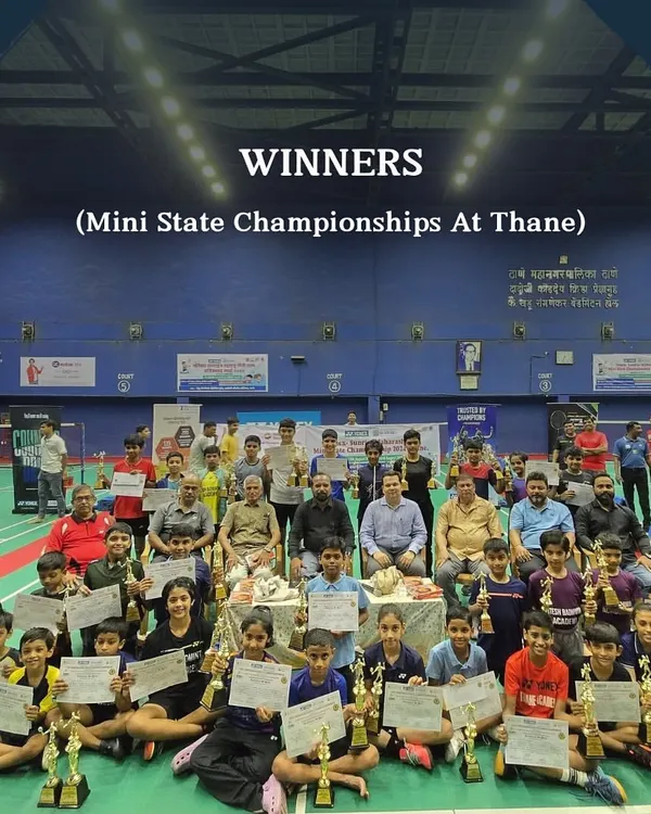 Here are the smiling faces of young winners from the Mini State Championships held in Thane. My goal is to create a memorable and rewarding experience for every participant, especially for aspiring young players taking their first steps in competitive badminton.