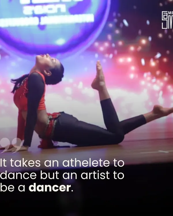 This is a core belief of mine. It takes an athlete to dance, but it takes an artist to be a dancer. The difference lies in the ability to express, to feel, and to tell a story through movement.