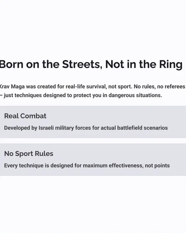 This principle is the core of what I teach. Krav Maga was born on the streets for survival, not in a ring for points. There are no rules or referees in a real fight, and your training must reflect that reality.