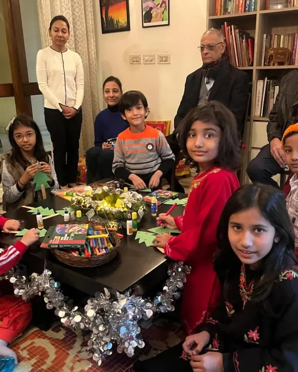 The spirit of music is universal. Here are our Sangeet4All students enjoying a Christmas celebration, where we incorporate carols and festive songs into our playful, educational music sessions.