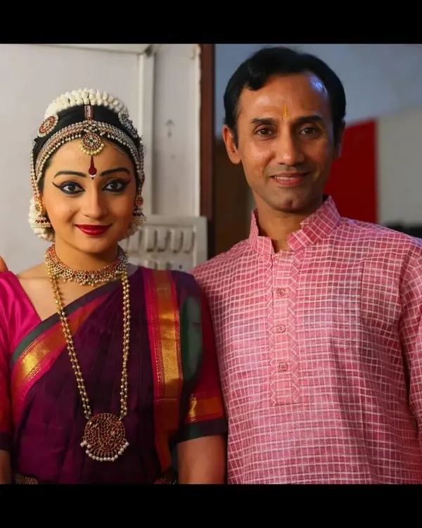 With my Guru, Sri P. Praveen Kumar. His teachings are the foundation of my dance and my life. I am ever grateful for his belief in me and his constant guidance.