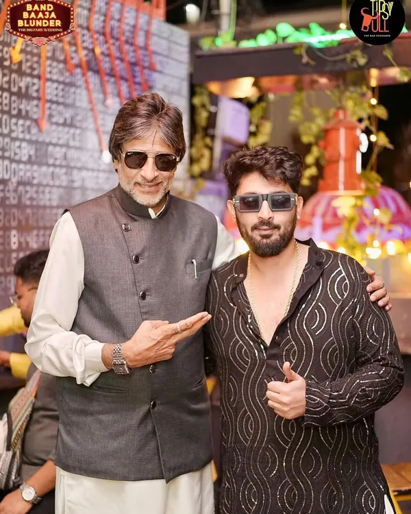 Rishte mein toh yeh tumhare... well, you know the rest. Had a blast at the 'Band Baaja Blunder' fake wedding event, even got to pose with a legend. It's all about having fun and creating a filmy vibe.