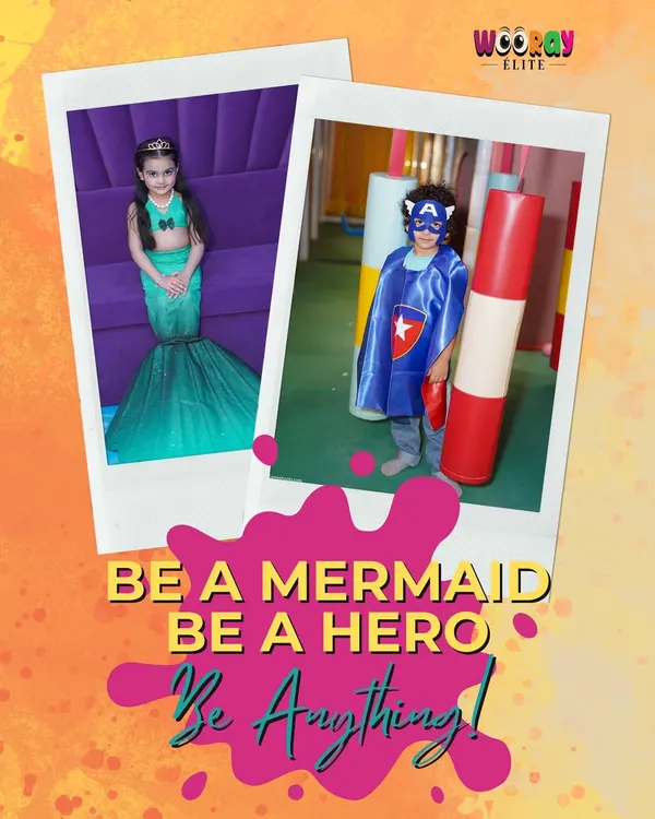 Be a mermaid, be a hero, be anything. Our exclusive role-play experiences, like the Mermaid transformation and Superhero dress-up, let your child's imagination soar.