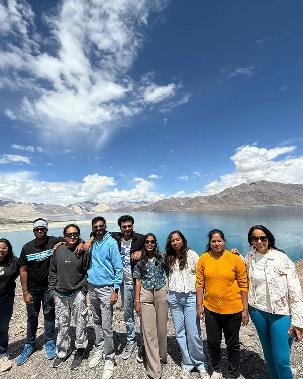 This is what it's all about. Finding your tribe against the backdrop of the stunning Pangong Tso lake in Ladakh. Most people on my trips come solo and leave with friends for life.