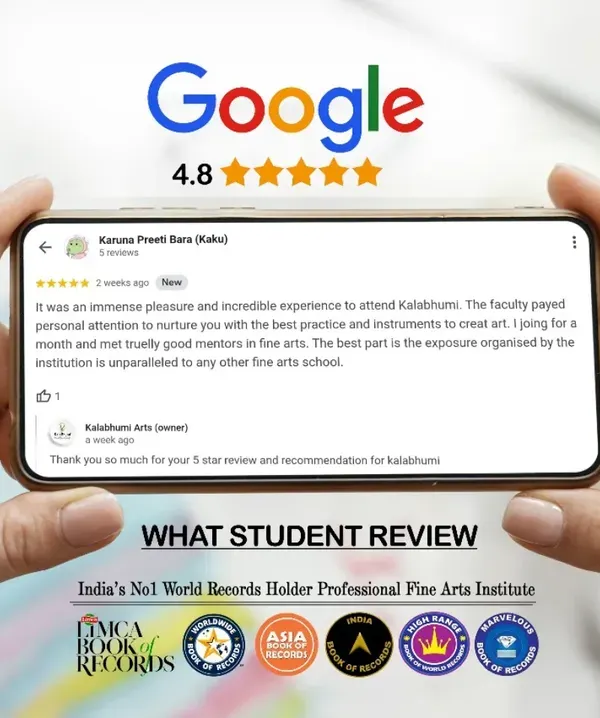 A 5-star Google review from a happy student, Karuna, who highlights the personal attention from faculty and the invaluable exposure our institute provides.