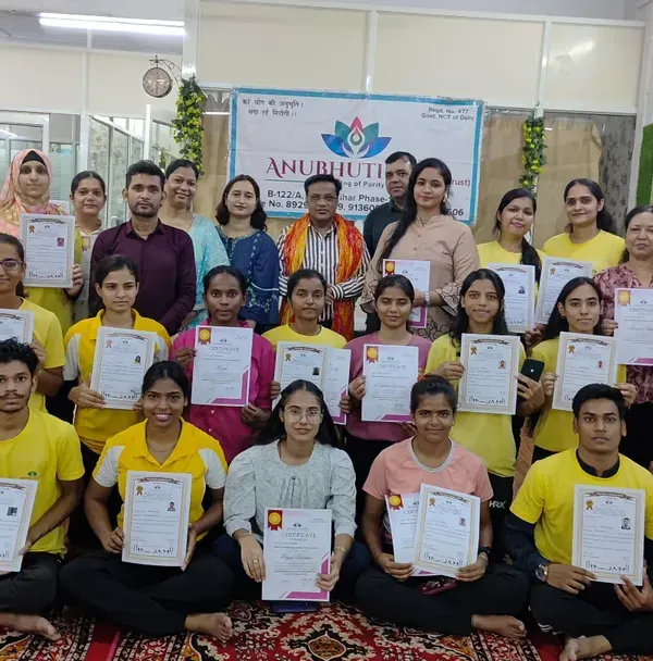A proud moment for a large batch of our newly certified yoga instructors. Seeing so many happy faces ready to start their professional journey is the biggest reward for me.