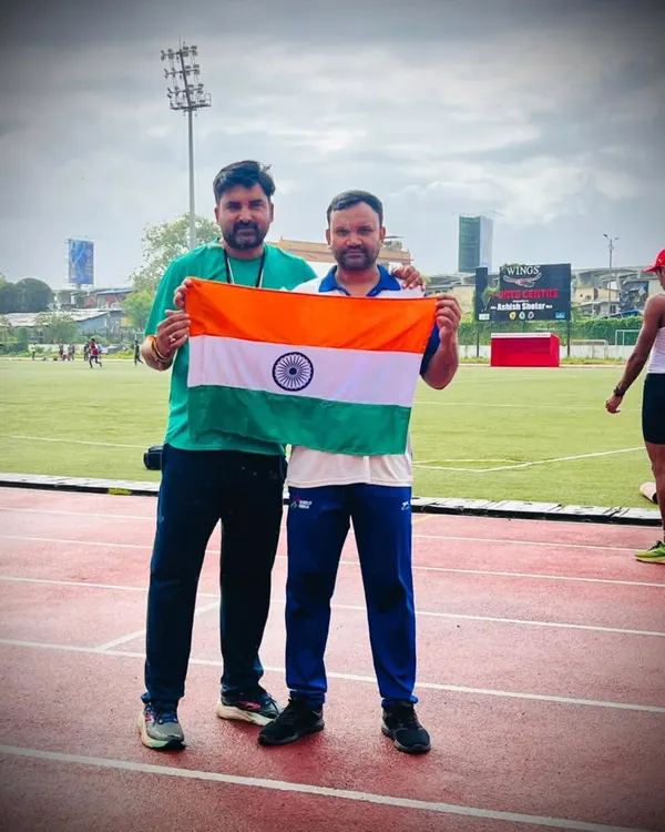 Celebrating Independence Day with my team on the track. Jai Ho.