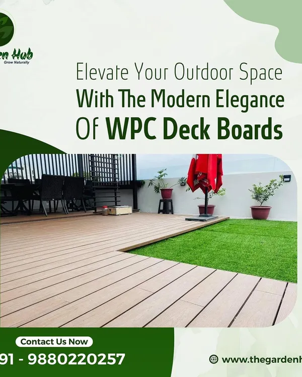 Elevate your terrace or balcony with the modern elegance of WPC deck boards. This material provides the beautiful look of wood but is far more durable and requires minimal maintenance, as shown in this clean installation.