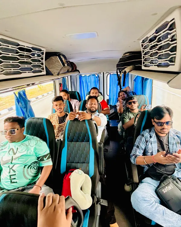 The whole band, Saaz-e-Mehfil, is off to Udaipur for a show. We are a traveling band, ready to perform at destination weddings and events.