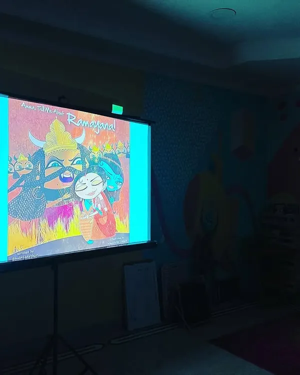 As part of our Dussehra celebrations, we have a movie screening of the Ramayana. It's a great way for children to experience the epic story in a visual format.