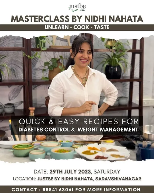 My masterclasses are designed to help you unlearn old habits, cook delicious healthy food, and taste the difference. This class focuses on quick and easy recipes for diabetes control and weight management. It's a hands-on experience to empower you on your health journey.