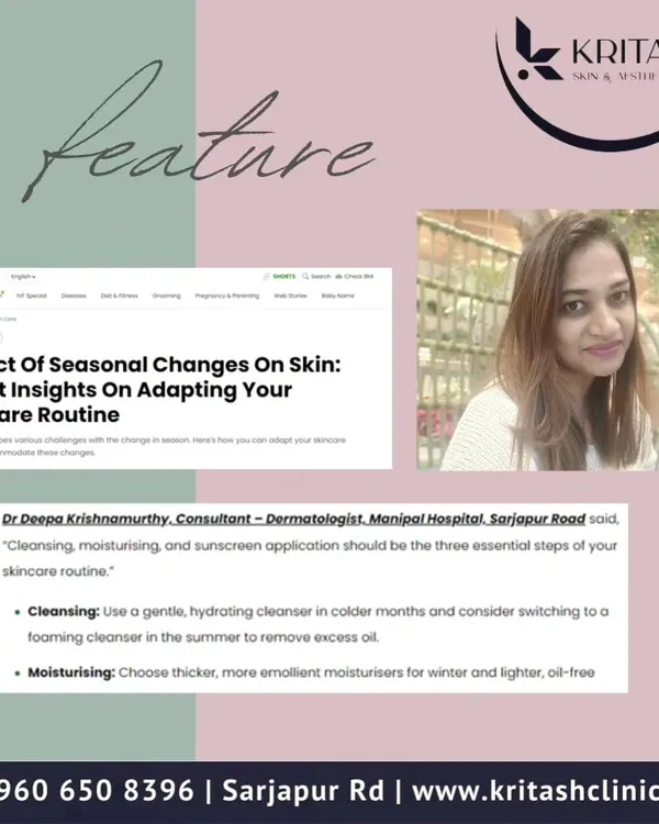 I was featured in this article discussing the impact of seasonal changes on skin. I shared my expert insights on how to adapt your skincare routine, such as switching to a lighter moisturizer in the summer and a richer one in the winter.
