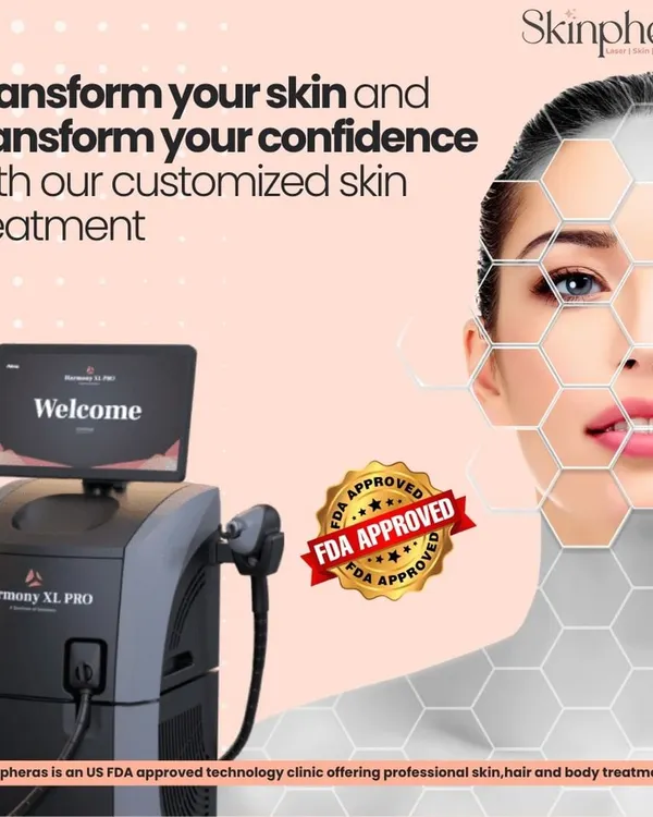 My clinic is built on a foundation of US FDA-approved technology. The Harmony XL Pro, shown here, is a versatile platform that allows me to customize treatments for a wide range of skin concerns, ensuring safe and effective results.