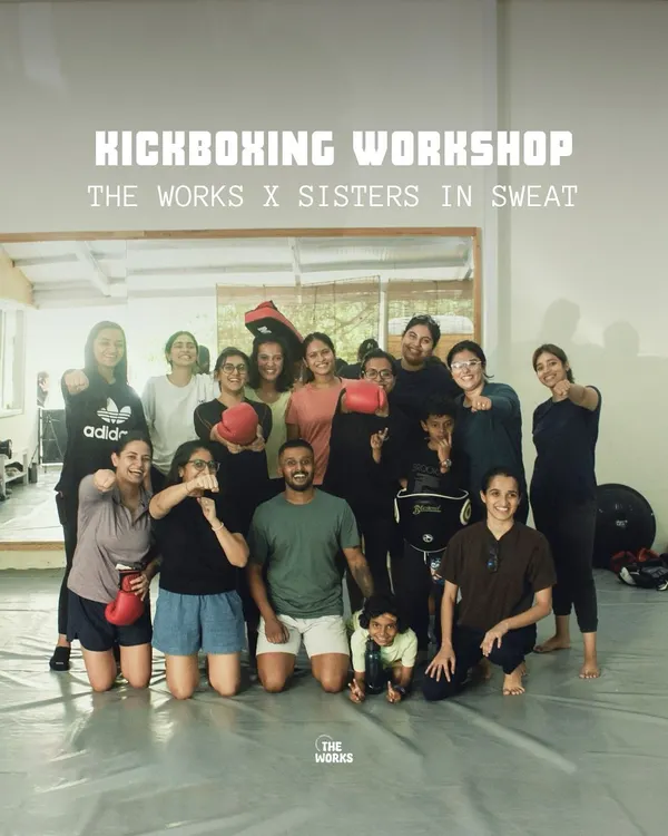 The awesome group from our kickboxing workshop collaboration with Sisters in Sweat. What a turnout.