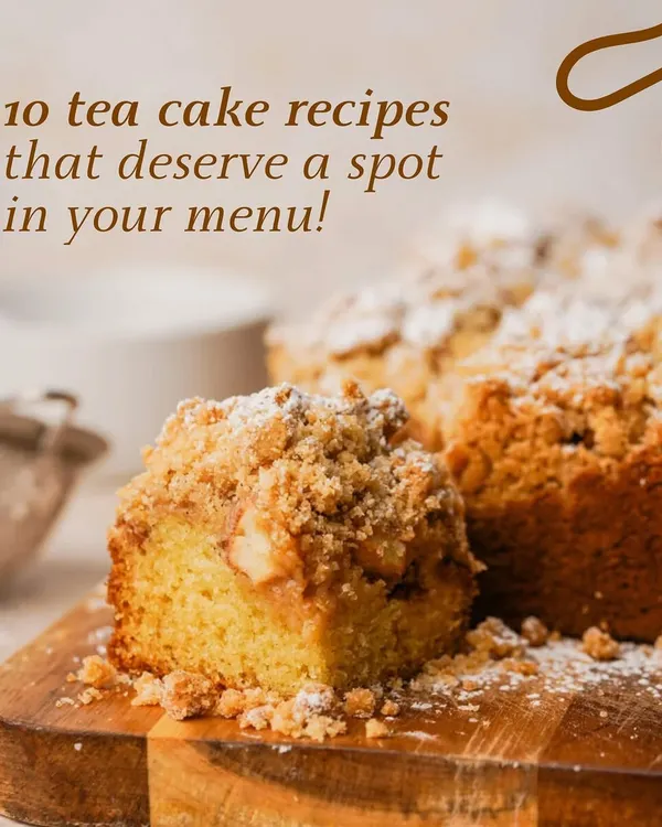 I've curated 10 of my best tea cake recipes that deserve a spot in any home baker's menu. This e-book is your guide to creating delicious loaves like this apple crumble cake.