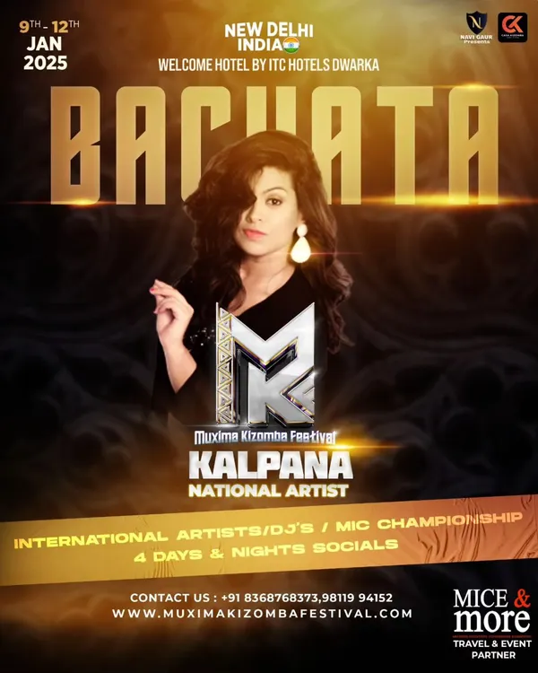 So excited to be a part of the Muxima Kizomba Festival. I'll be bringing my Dominican swag for all the Bachata lovers. See you in New Delhi.