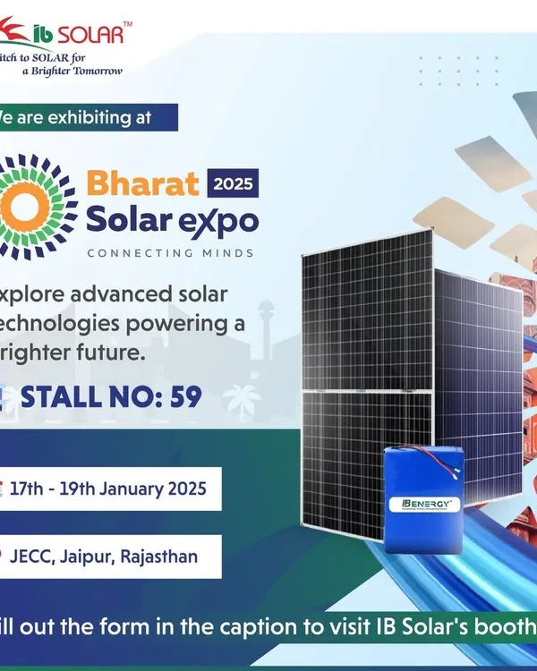 This is our official announcement for exhibiting at the Bharat Solar Expo 2025 in Jaipur. We invite partners and clients to visit our stall to explore our advanced solar technologies and energy storage solutions.