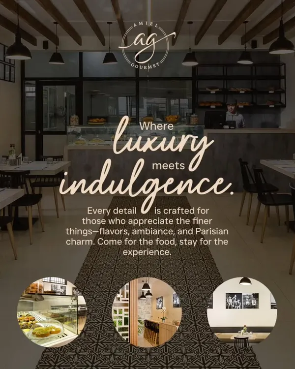 Step into the world of gourmet luxury. I've designed my café for those who appreciate the finer things in life: beautiful food, exquisite ambiance, and the perfect spot to unwind.