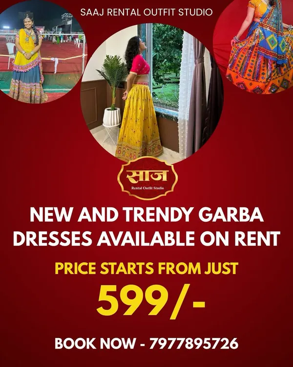 Get your perfect Garba outfit for just ₹599! I have new and trendy Garba dresses available for rent. Book now before they're all gone.