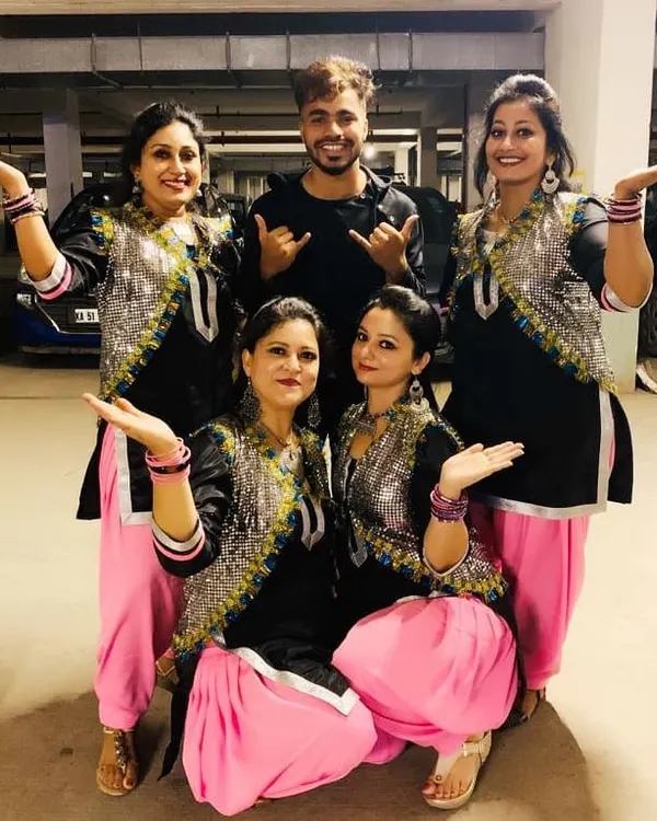 Here I am with my rocking ladies after their fantastic performance for a Durga Pooja event. I love creating group choreography for festivals that is full of energy and makes everyone feel like a star.