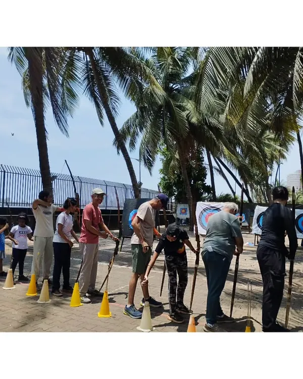 A group of students at our Dadar range, ready for their session. We foster a friendly and supportive learning environment.